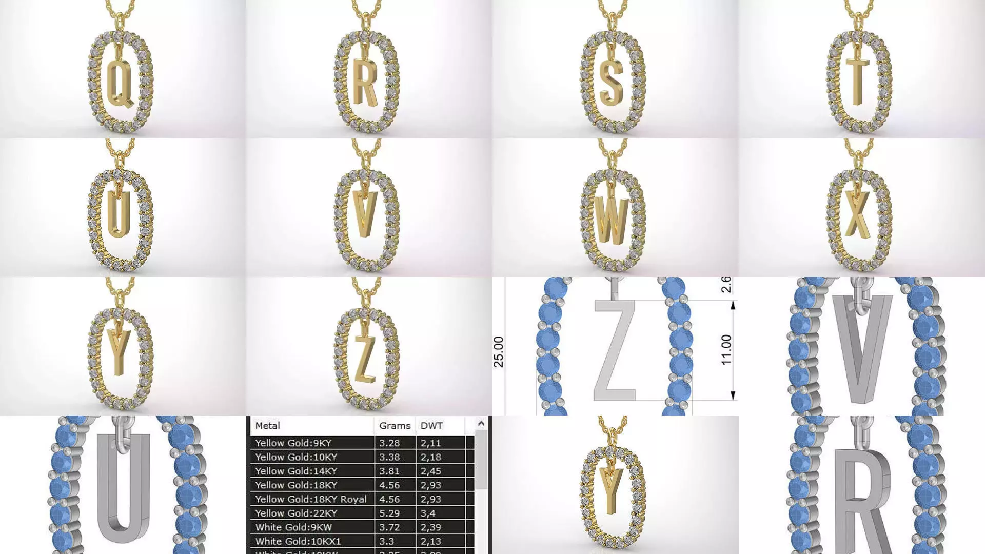 Letter Pendant Collection _1