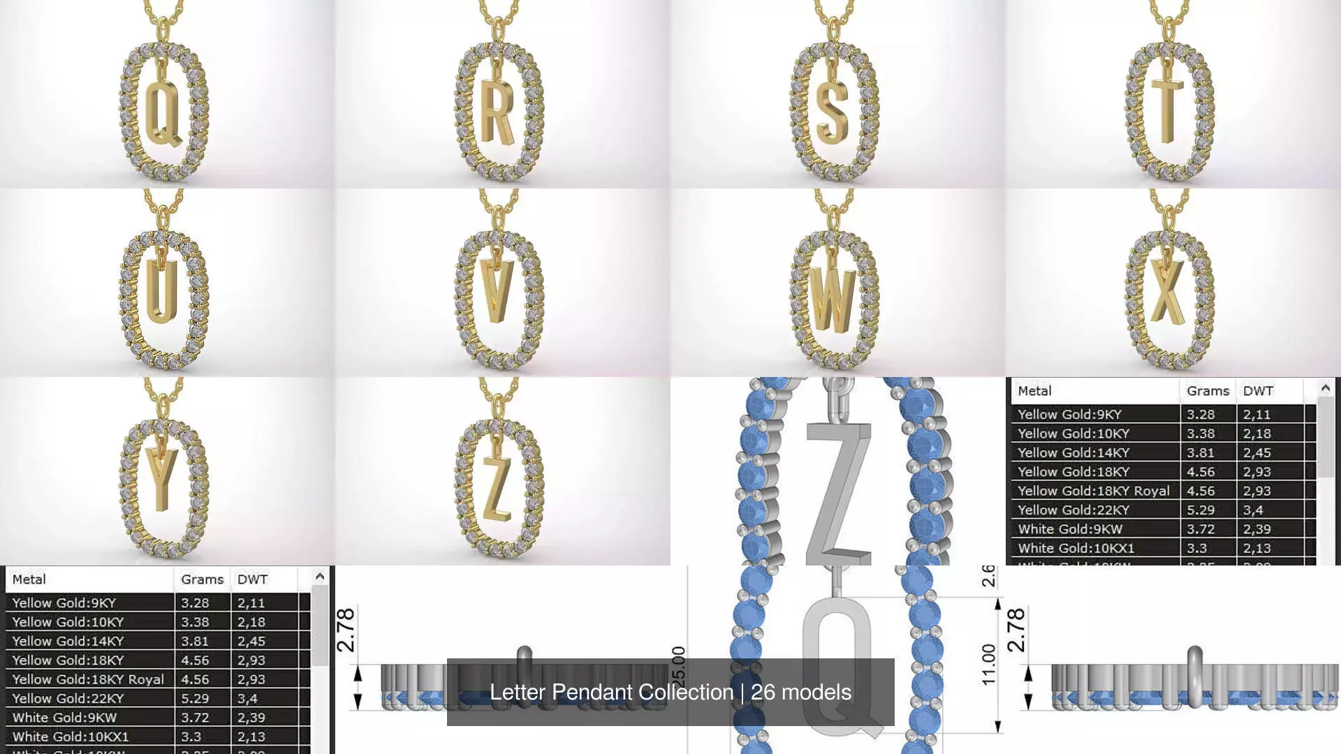 Letter Pendant Collection _2