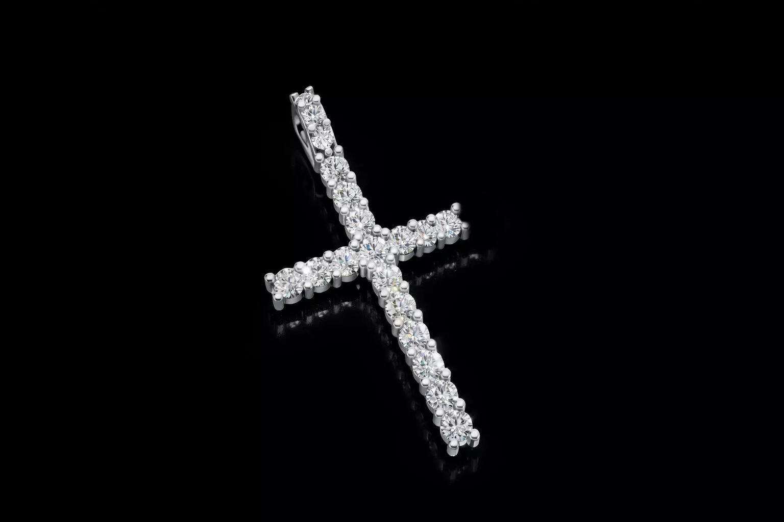 Diamond Cross Pendant 3D print model