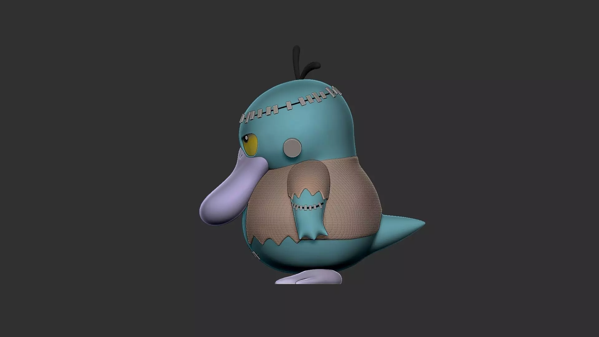 psyduck halloween 2025 3D print model_5