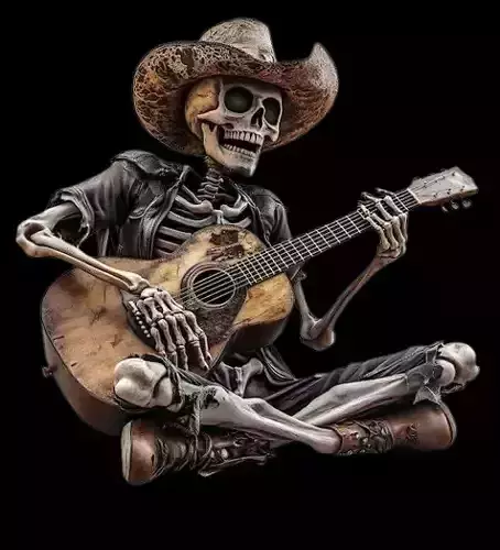 Skeleton Guitarist  Halloween  Model