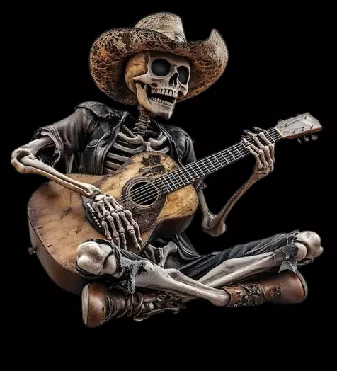 Skeleton Guitarist  Halloween  Model 3D print model_0