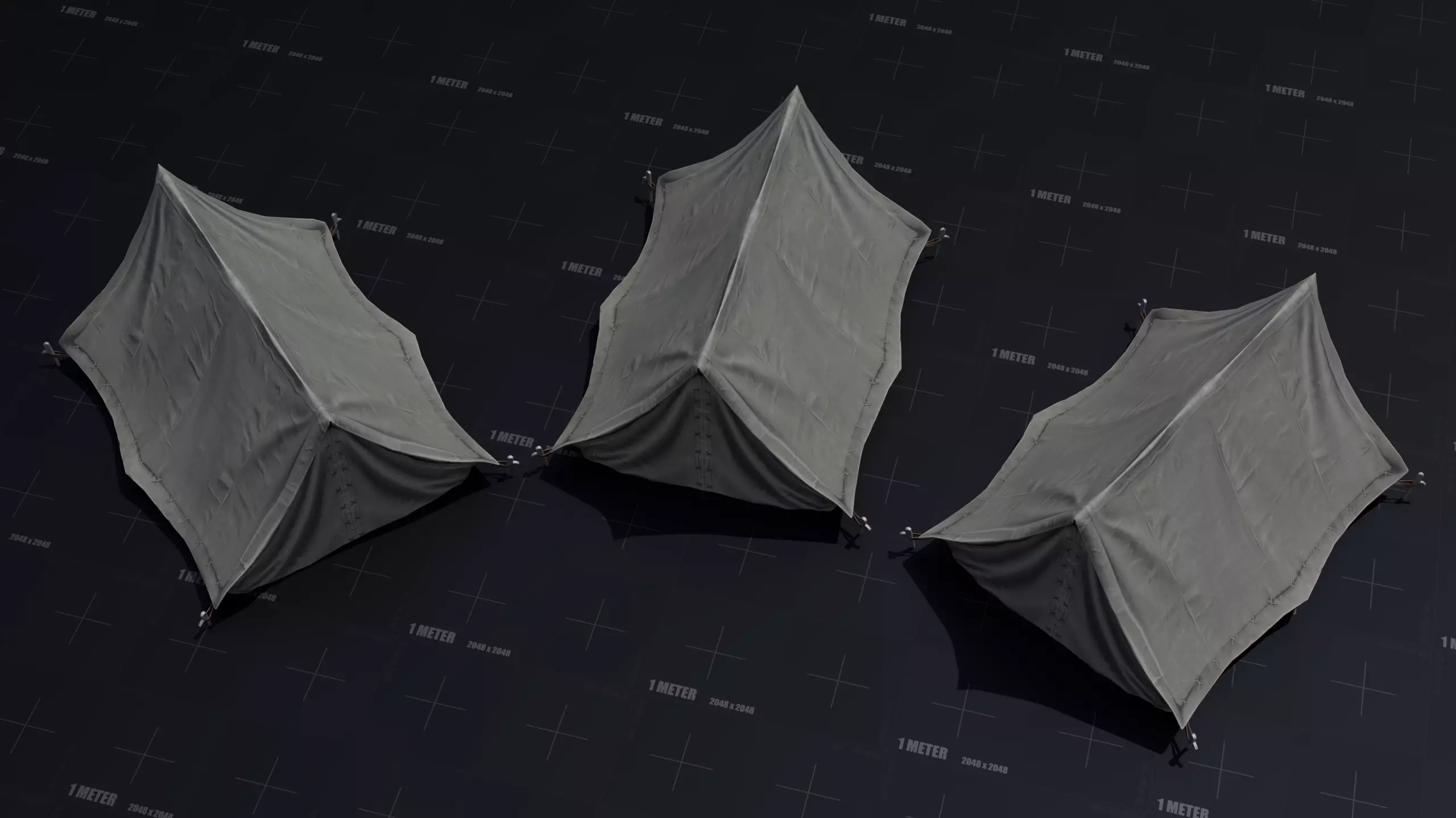 Medieval Camping Tent Low Poly Low-poly 3D model_4