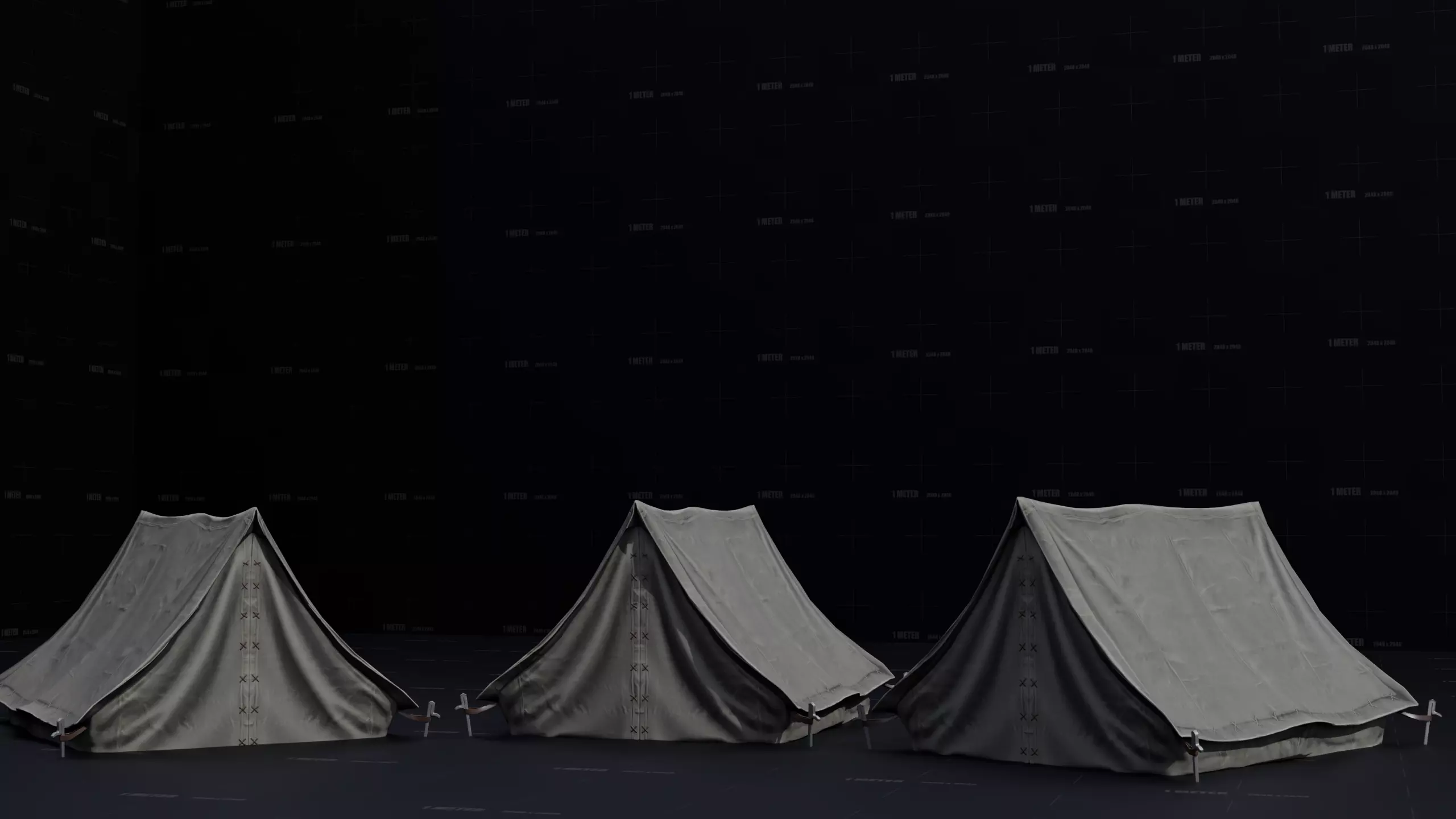 Medieval Camping Tent Low Poly Low-poly 3D model_6