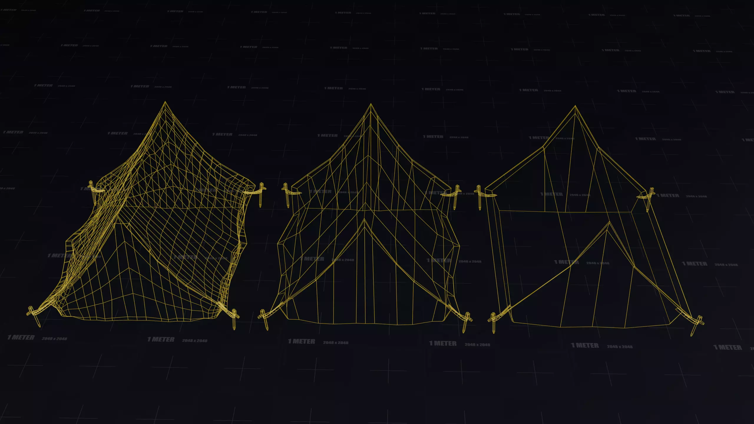 Medieval Camping Tent Low Poly Low-poly 3D model_10