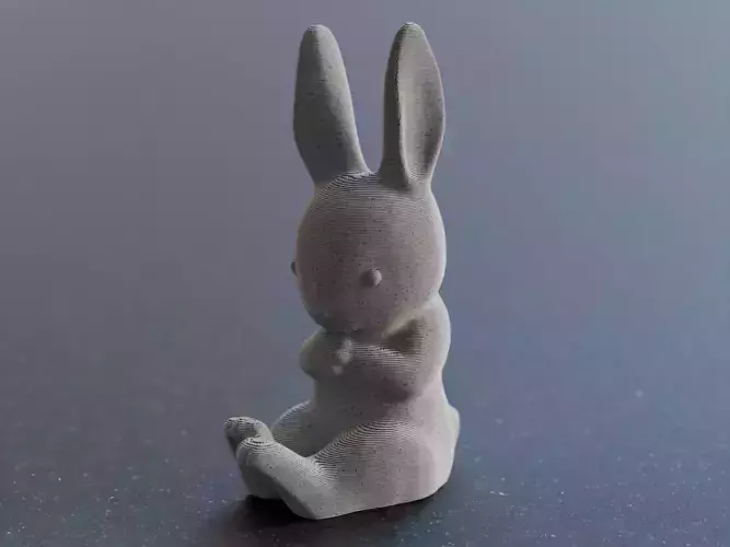 Cute Stylized Sitting Bunny STL