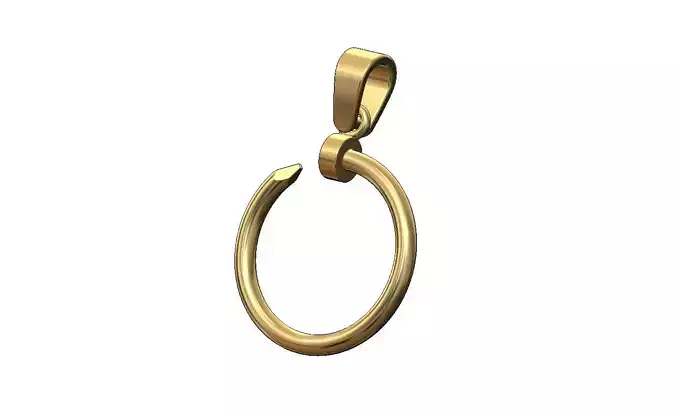 Simple nail pendant charm