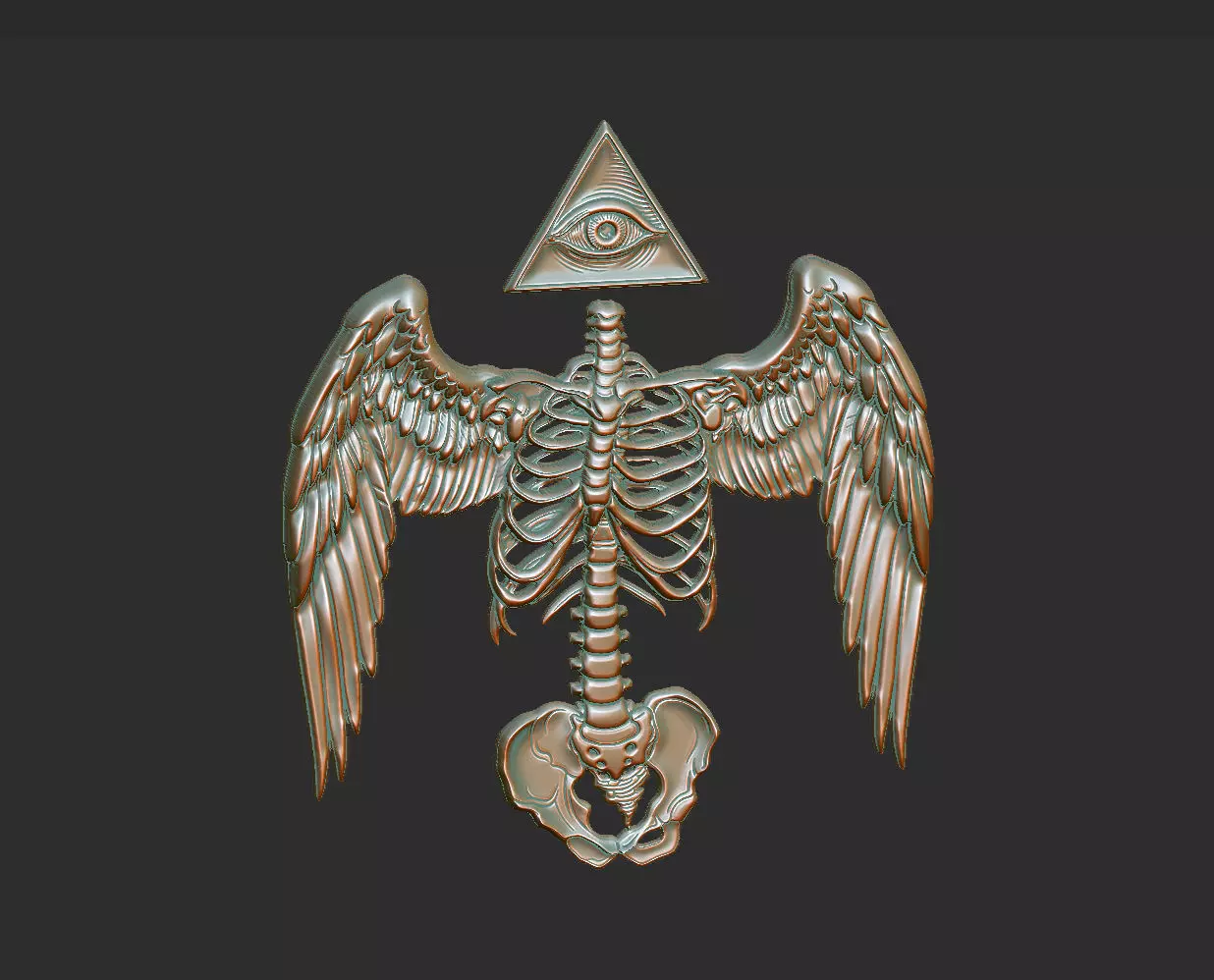 skeleton cnc art cam v aspire deco wood home wall panel bone 3D print model_6