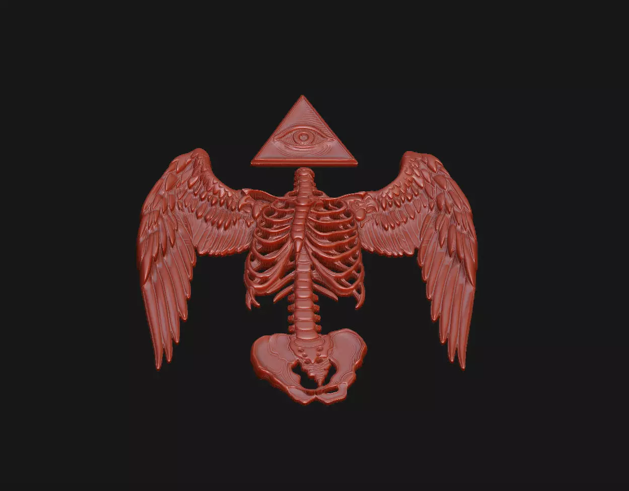 skeleton cnc art cam v aspire deco wood home wall panel bone 3D print model_4