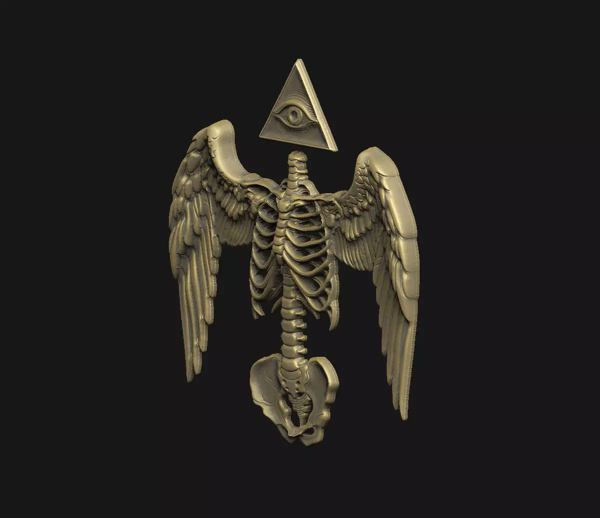 skeleton cnc art cam v aspire deco wood home wall panel bone 3D print model_1