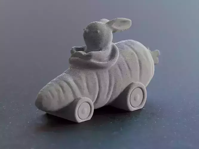 Bunny in Carrot Car STL 