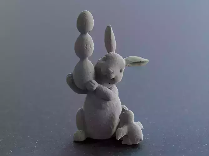 Easter Bunny Stacking Eggs STL