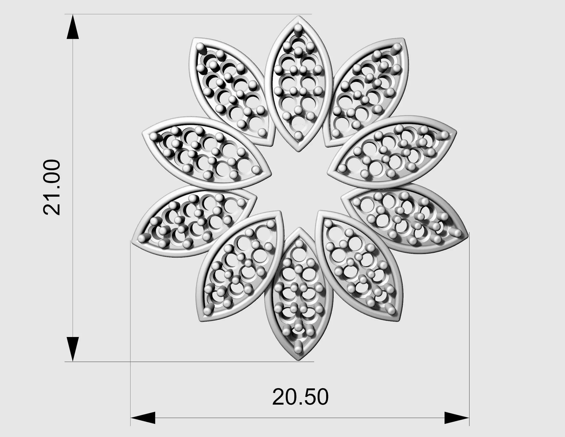 Rosita Earrings 3D print model_16