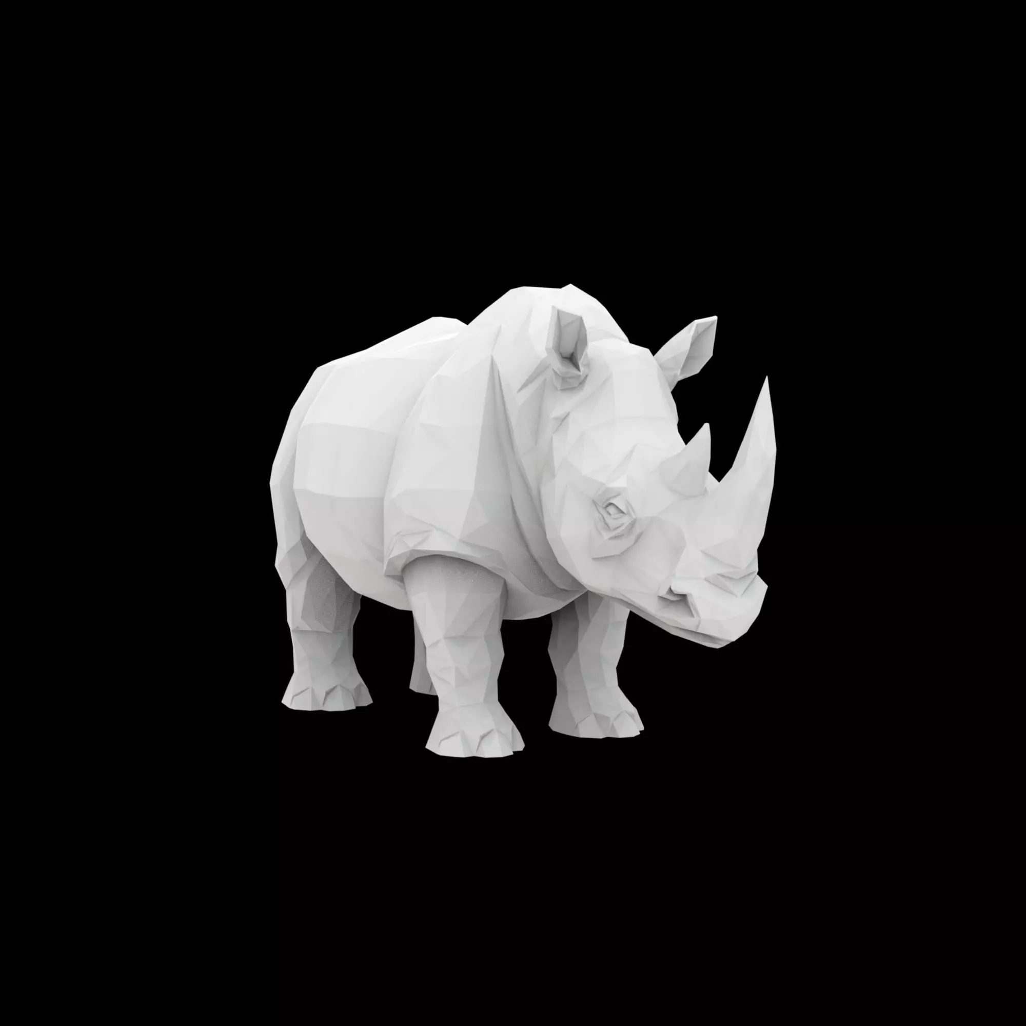 Rhino Statue 3D Printable Model 3D print model