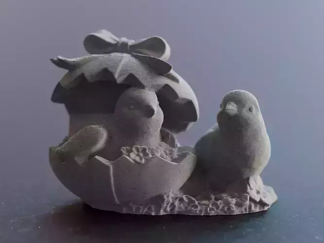 Chicks Hatching from Egg STL