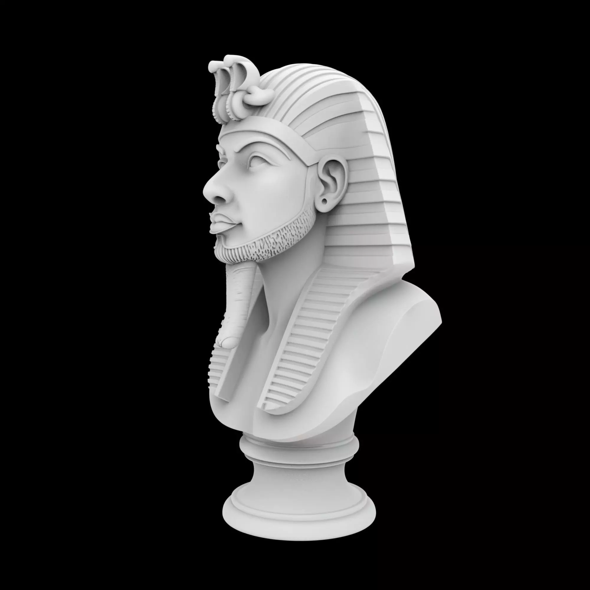 Royal Tutankhamun Sculpture Bust 3D Printable Model 3D print model_1