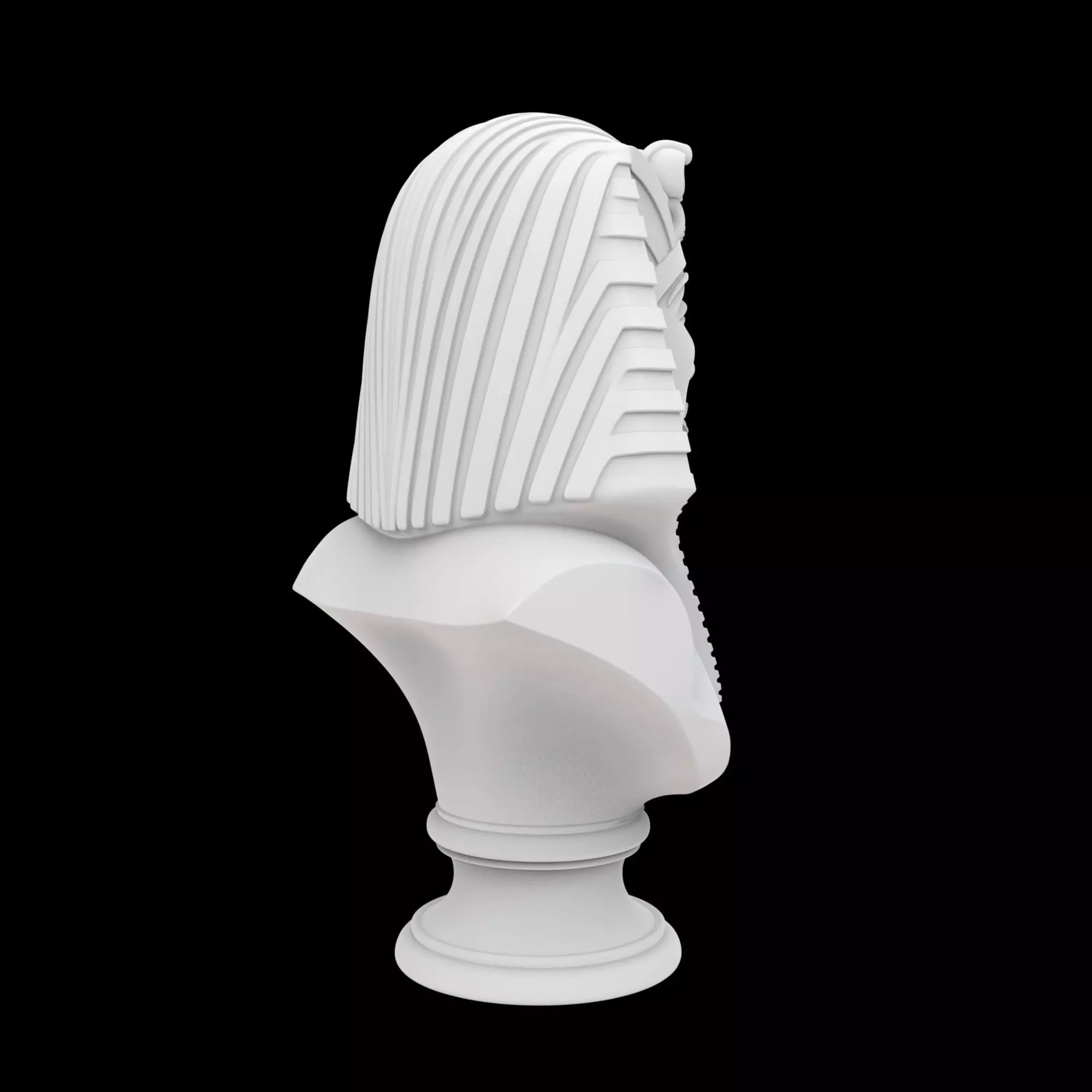Royal Tutankhamun Sculpture Bust 3D Printable Model 3D print model_3