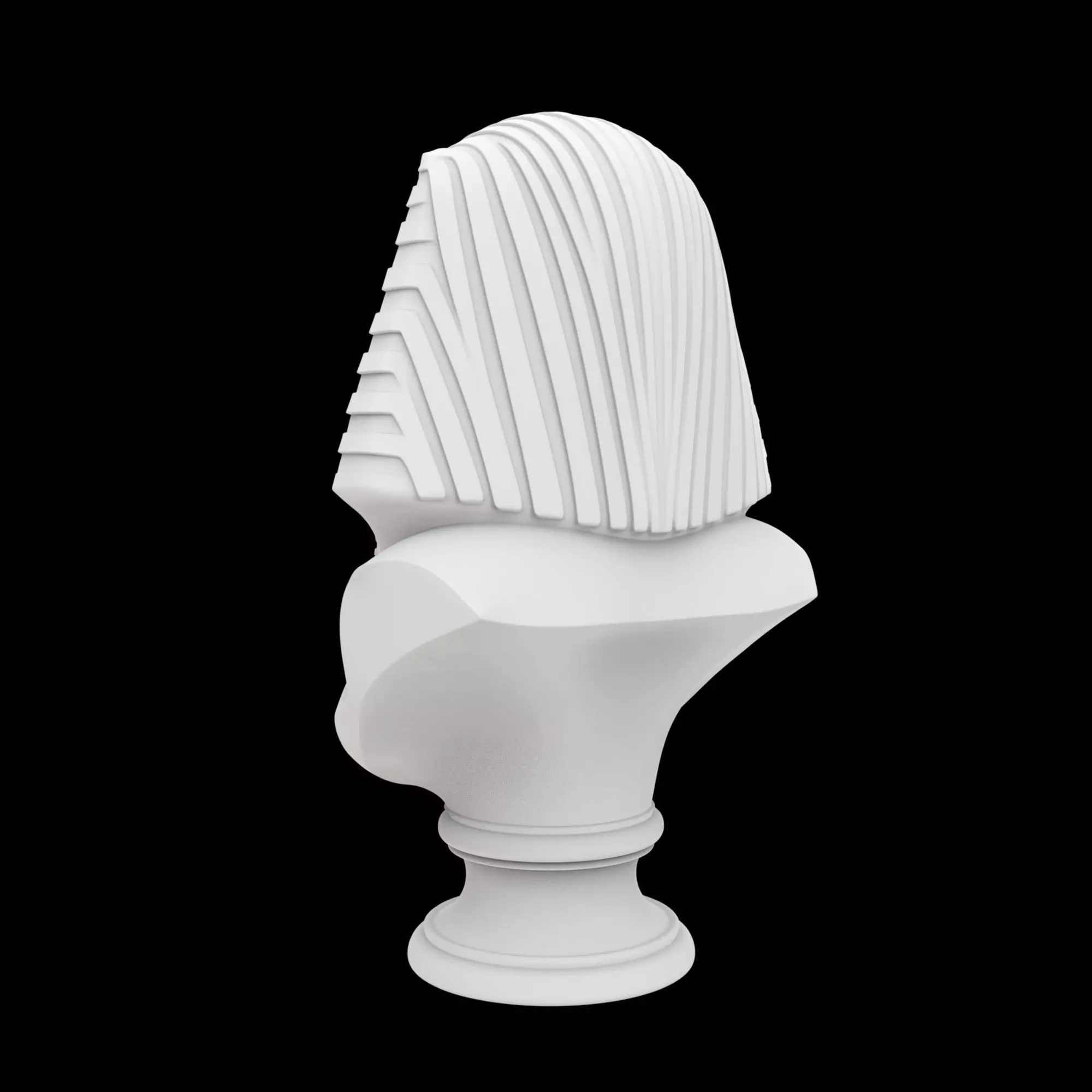Royal Tutankhamun Sculpture Bust 3D Printable Model 3D print model_2