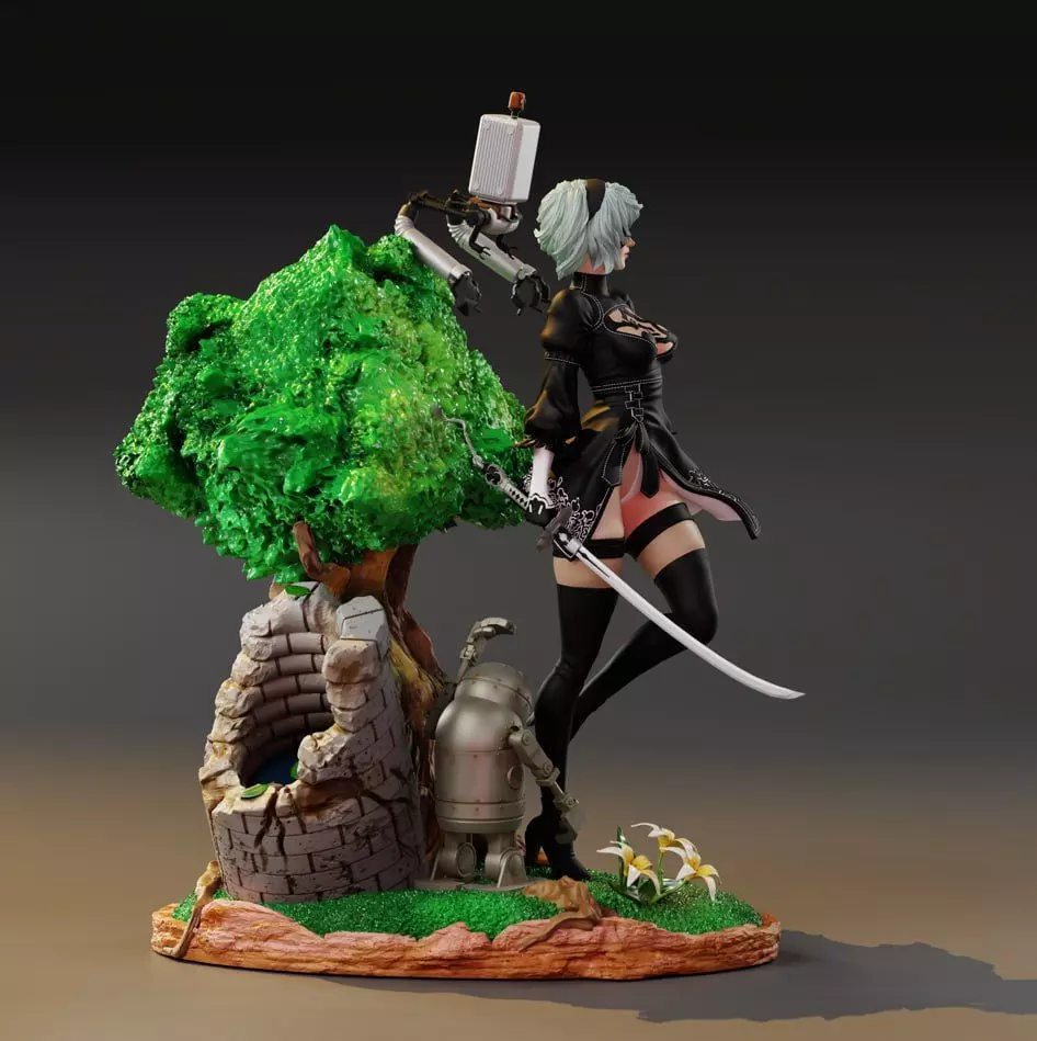 SakosigueArt 2B -3D Print Model STL 3D print model_2