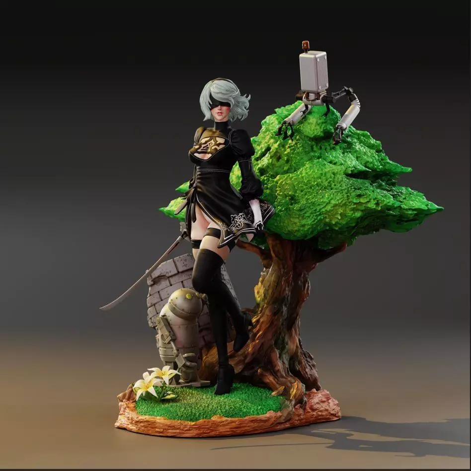 SakosigueArt 2B -3D Print Model STL 3D print model_0