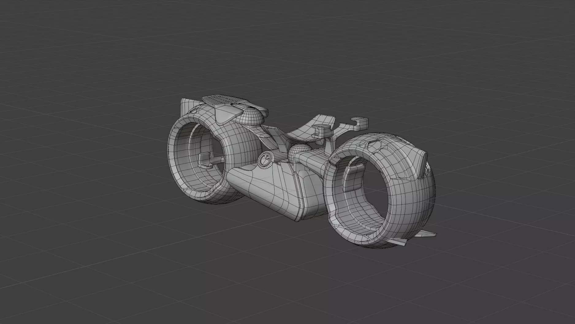 Futuristic Motorcycle 3D model_2