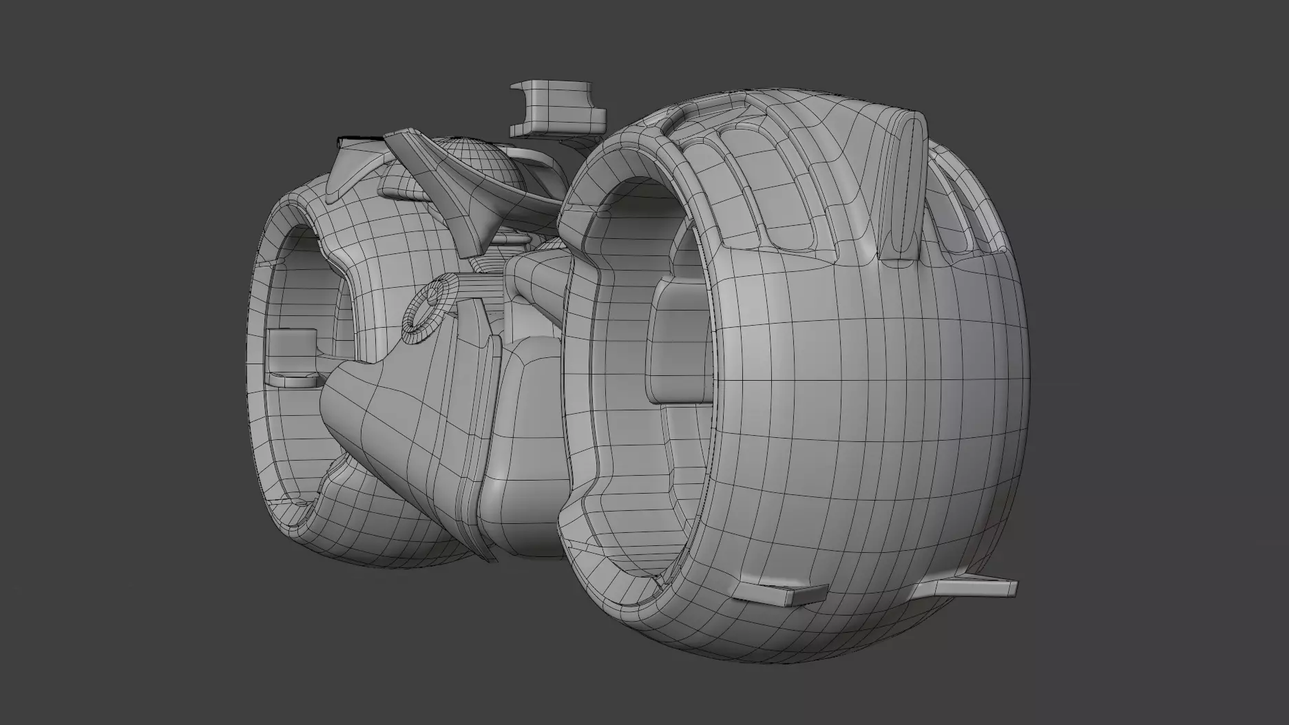 Futuristic Motorcycle 3D model_4