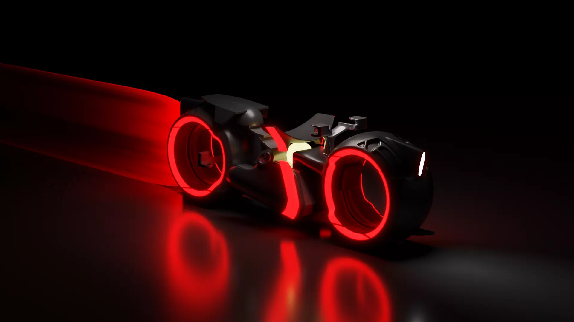 Futuristic Motorcycle 3D model_0