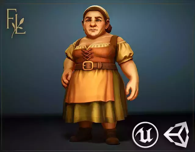 Barmaid - Game ready character