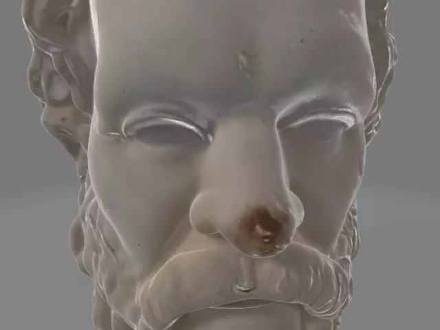 Socrates bust  3D print model_6