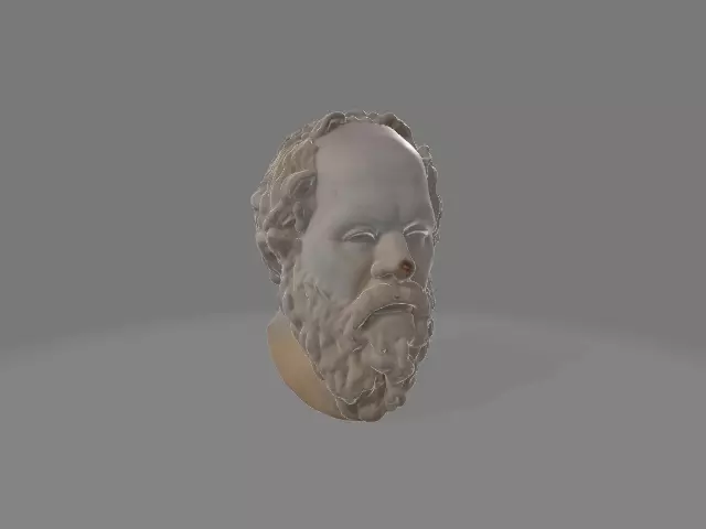 Socrates bust  3D print model_1