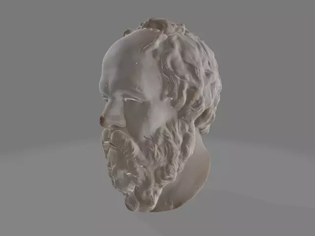 Socrates bust  3D print model_5