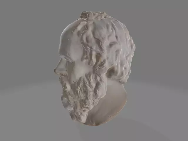 Socrates bust  3D print model_2