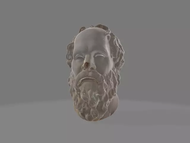 Socrates bust  3D print model_7
