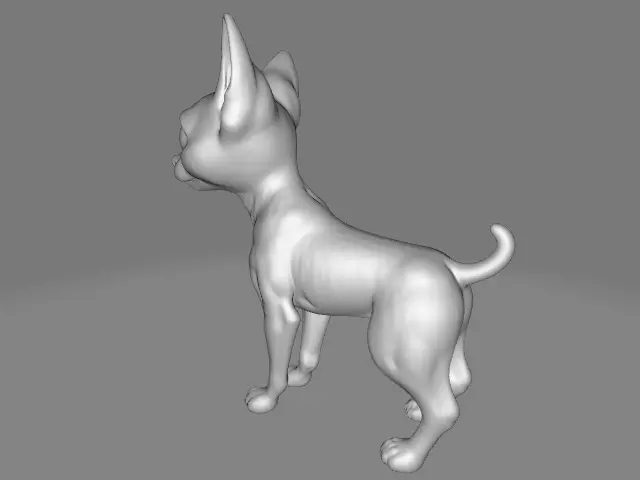 sphynx blue eyes 3D print model_4