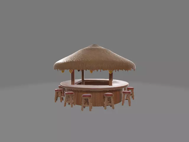 Tiki bar 3D print model_2