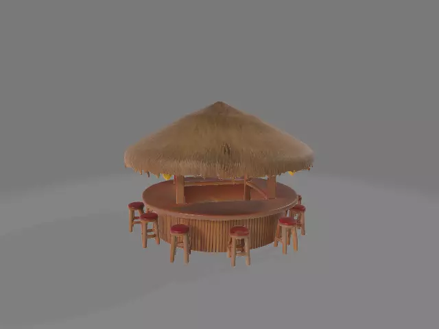Tiki bar 3D print model_3