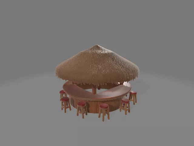 Tiki bar 3D print model_4