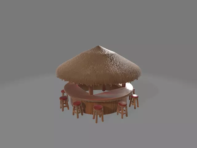 Tiki bar 3D print model_0