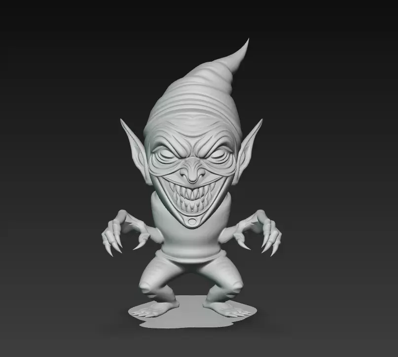Night Goblin - Stylized Horror Creature 3D Model 3D print model_6