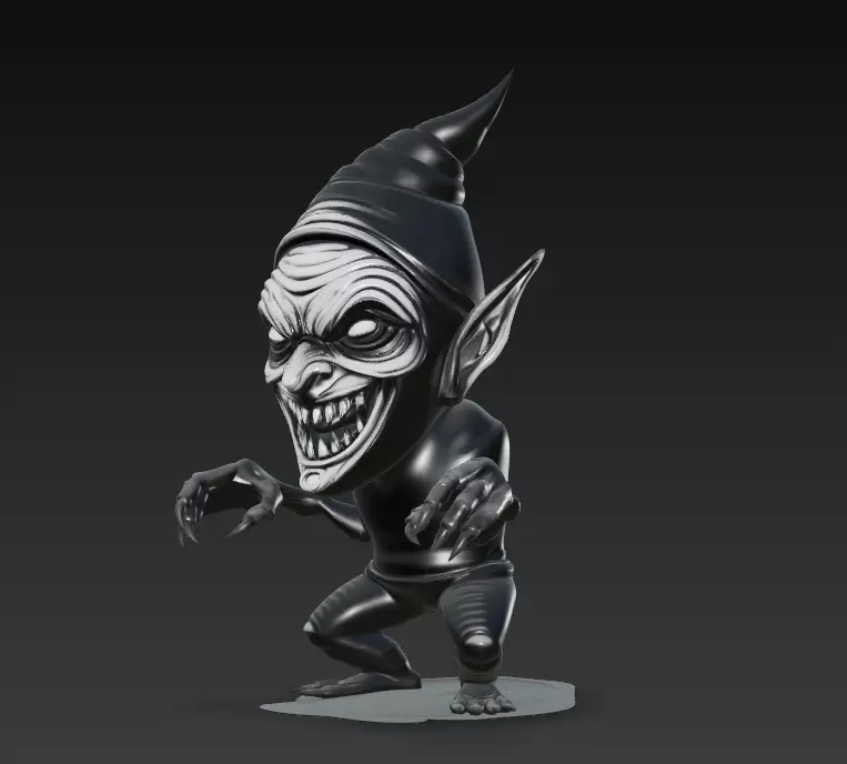Night Goblin - Stylized Horror Creature 3D Model 3D print model_4
