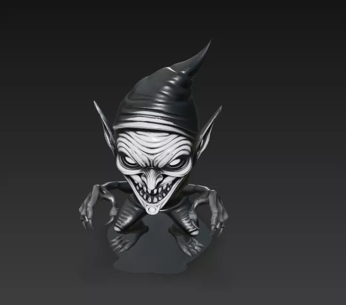 Night Goblin - Stylized Horror Creature 3D Model 3D print model_0