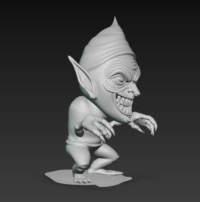 Night Goblin - Stylized Horror Creature 3D Model 3D print model_8
