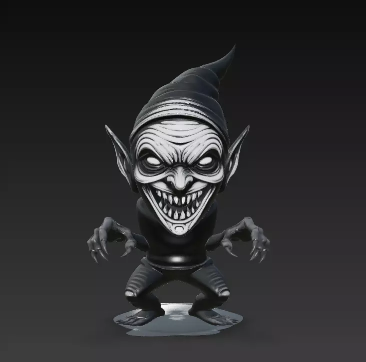 Night Goblin - Stylized Horror Creature 3D Model 3D print model_5