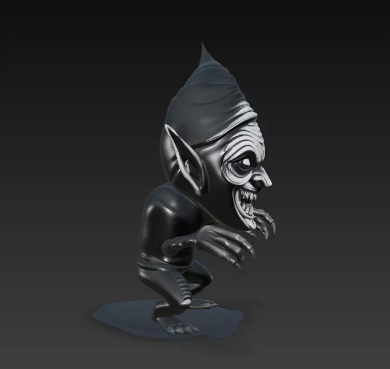 Night Goblin - Stylized Horror Creature 3D Model 3D print model_3