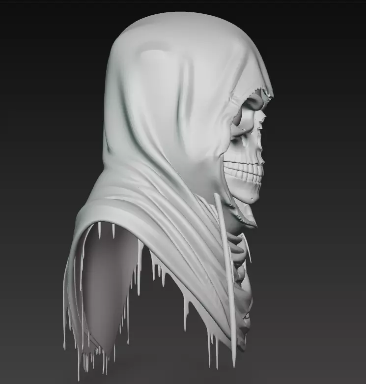 Frost Reaper - Stylized Grim Skull 3D print model_8