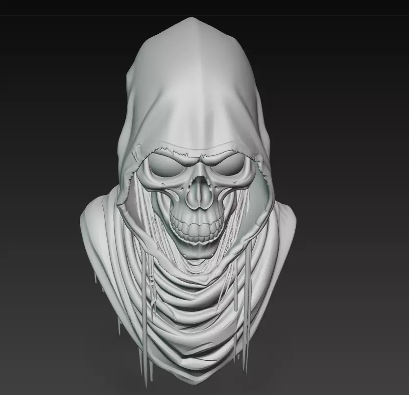 Frost Reaper - Stylized Grim Skull 3D print model_10