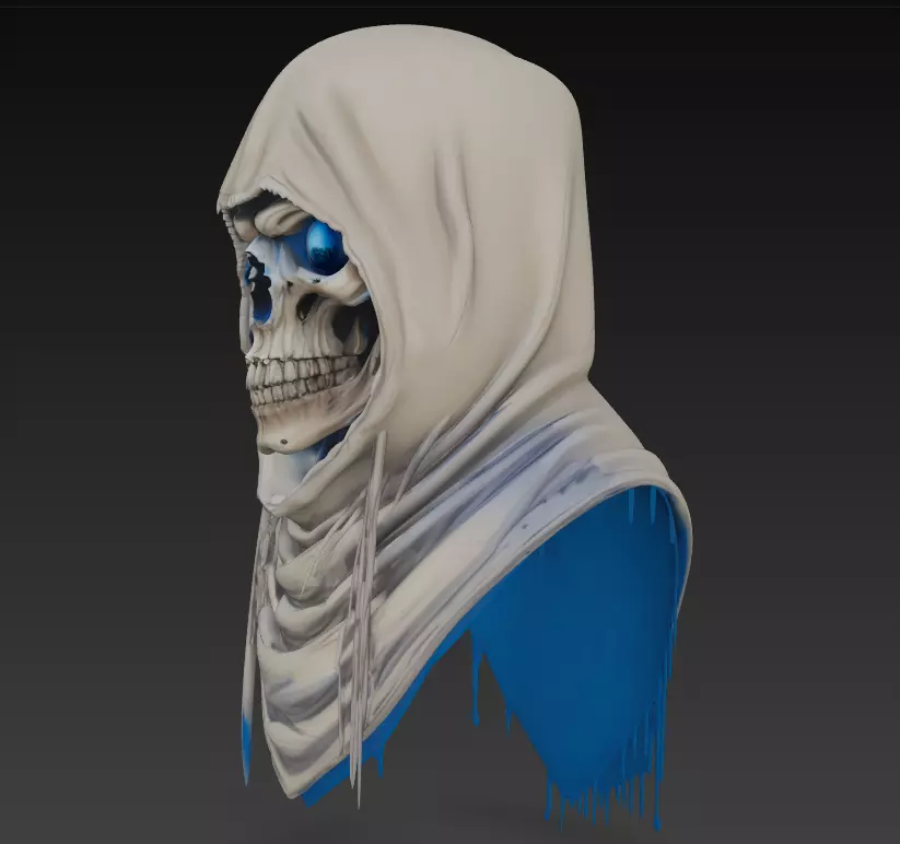 Frost Reaper - Stylized Grim Skull 3D print model_5
