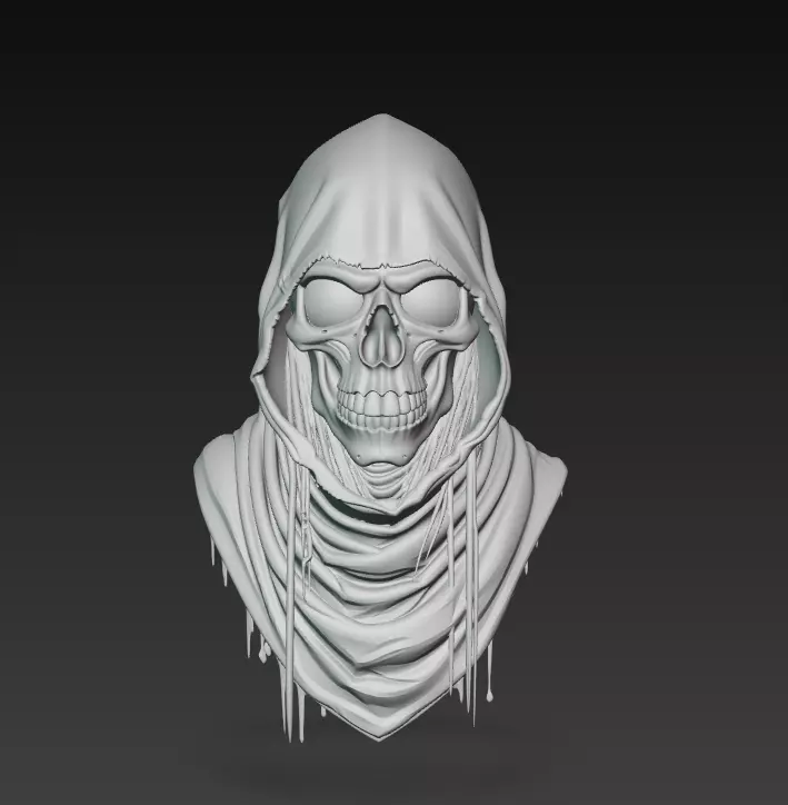 Frost Reaper - Stylized Grim Skull 3D print model_9