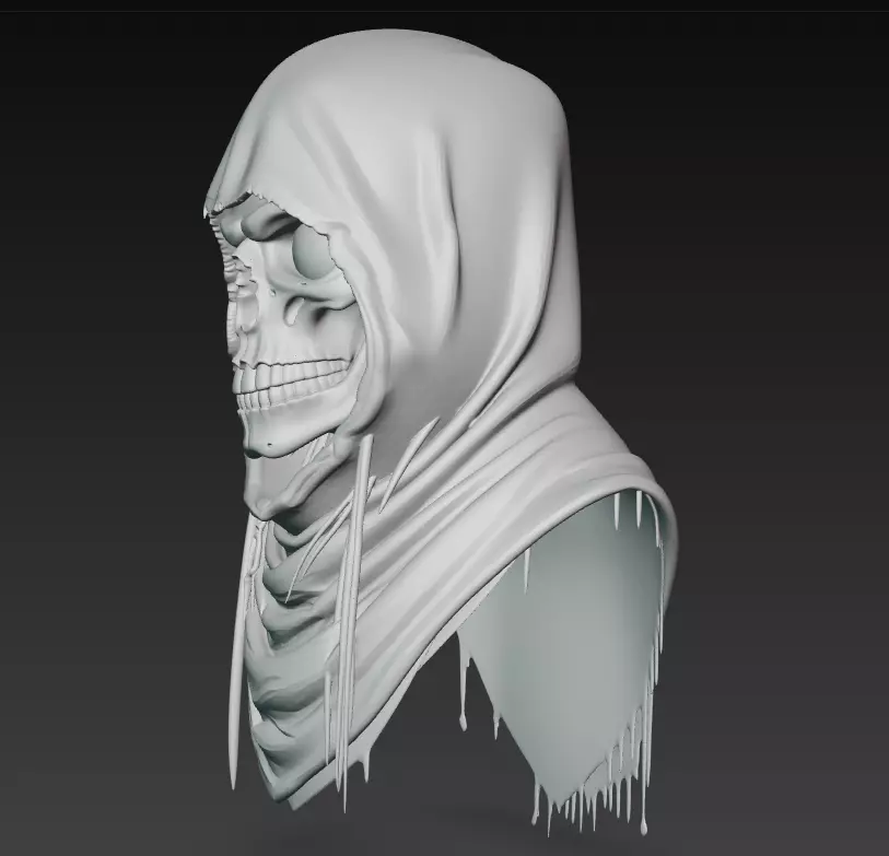Frost Reaper - Stylized Grim Skull 3D print model_6