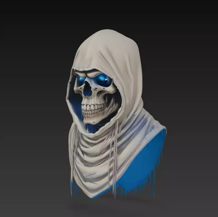 Frost Reaper - Stylized Grim Skull 3D print model_2